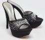 Casadei Pre-owned Satin sandals Black Dames - Thumbnail 4