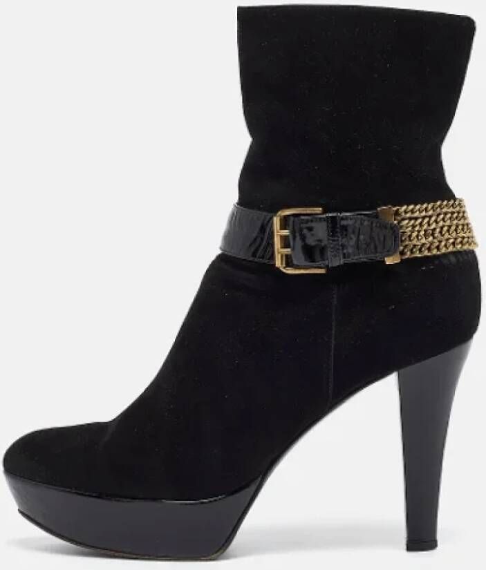 Casadei Pre-owned Suede boots Black Dames