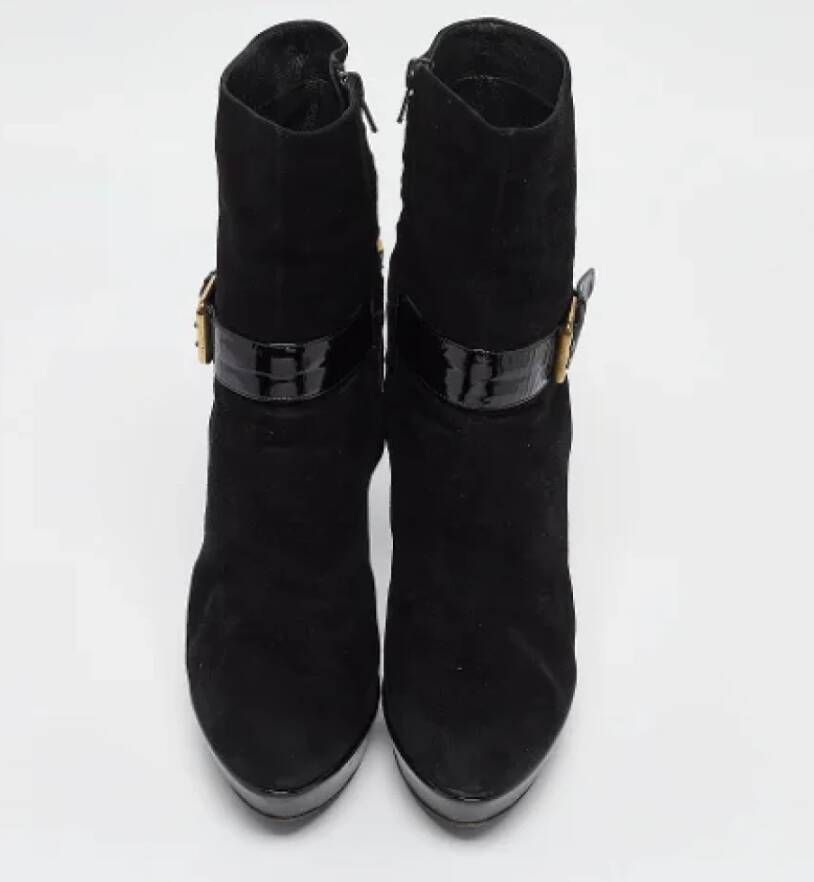 Casadei Pre-owned Suede boots Black Dames