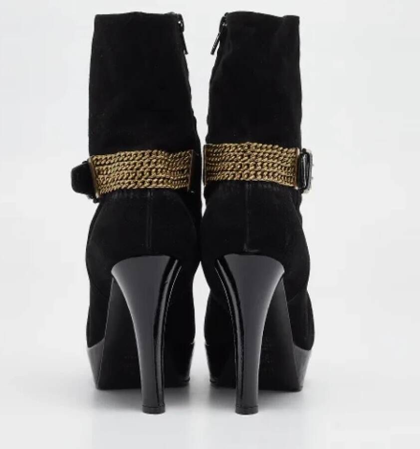 Casadei Pre-owned Suede boots Black Dames