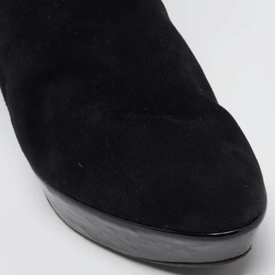 Casadei Pre-owned Suede boots Black Dames