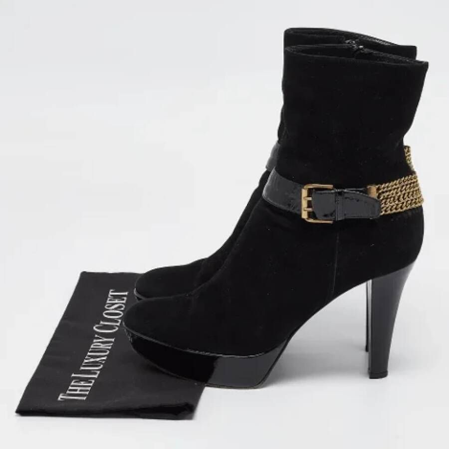 Casadei Pre-owned Suede boots Black Dames