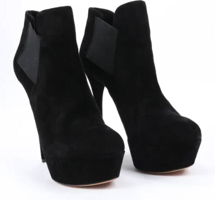 Casadei Pre-owned Suede boots Black Dames