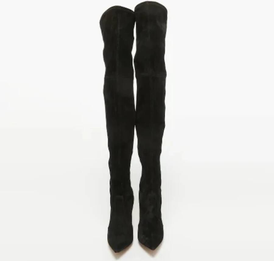 Casadei Pre-owned Suede boots Black Dames