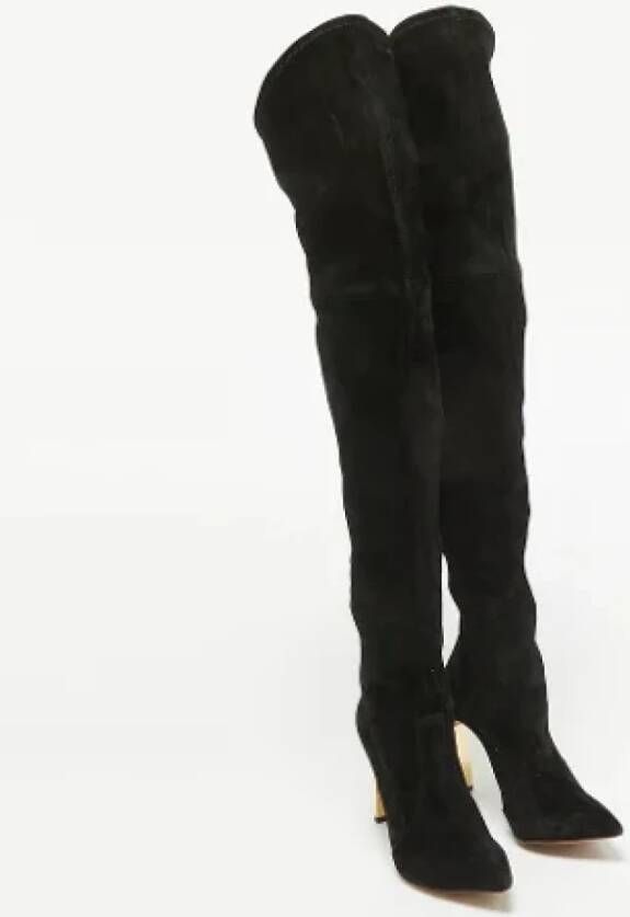 Casadei Pre-owned Suede boots Black Dames