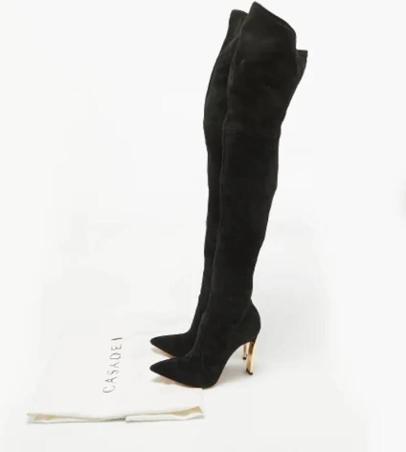 Casadei Pre-owned Suede boots Black Dames