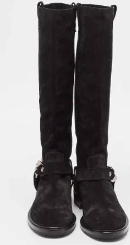 Casadei Pre-owned Suede boots Black Dames