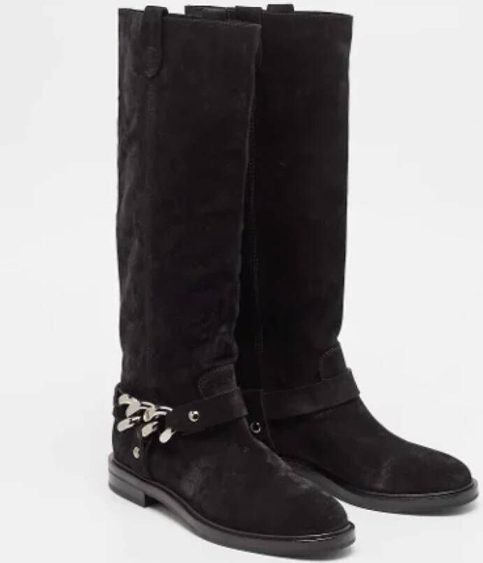 Casadei Pre-owned Suede boots Black Dames