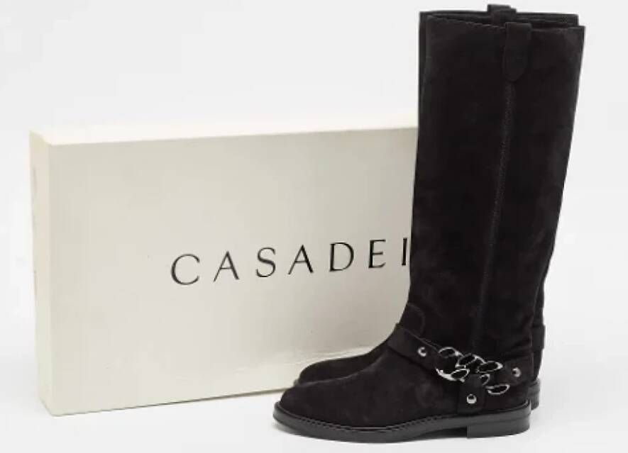 Casadei Pre-owned Suede boots Black Dames