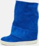 Casadei Pre-owned Suede boots Blue Dames - Thumbnail 2