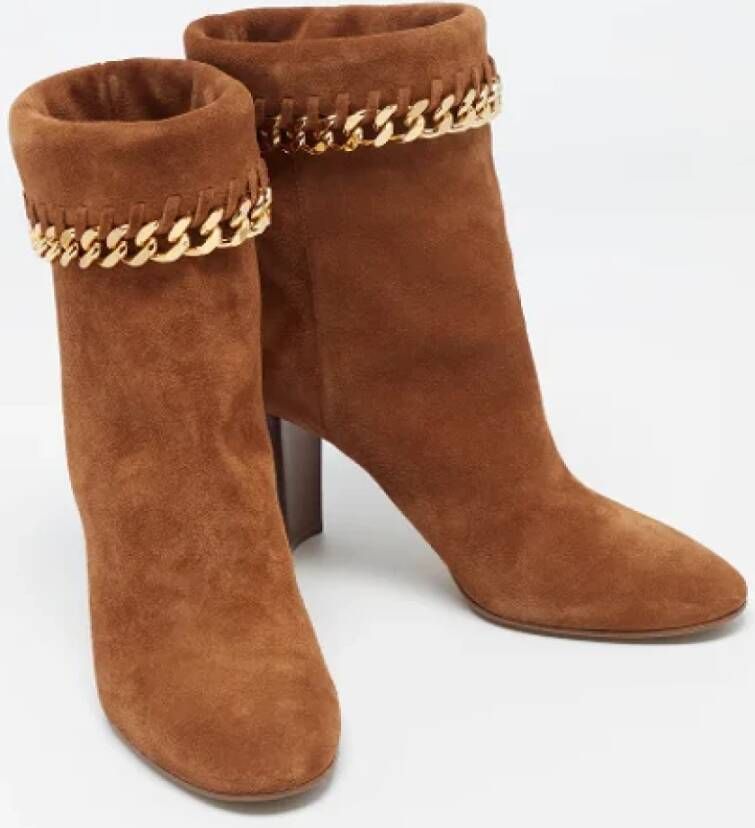 Casadei Pre-owned Suede boots Brown Dames