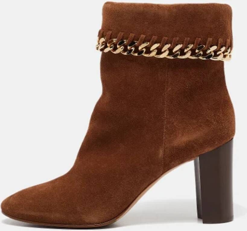 Casadei Pre-owned Suede boots Brown Dames