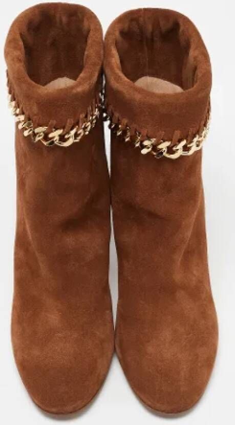 Casadei Pre-owned Suede boots Brown Dames