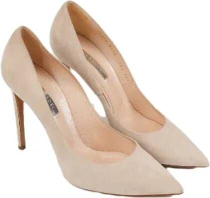 Casadei Pre-owned Suede heels Beige Dames