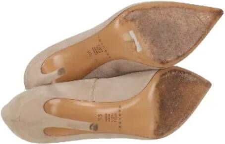 Casadei Pre-owned Suede heels Beige Dames