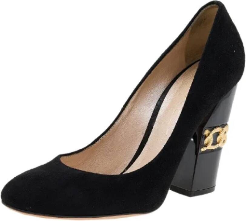 Casadei Pre-owned Suede heels Black Dames