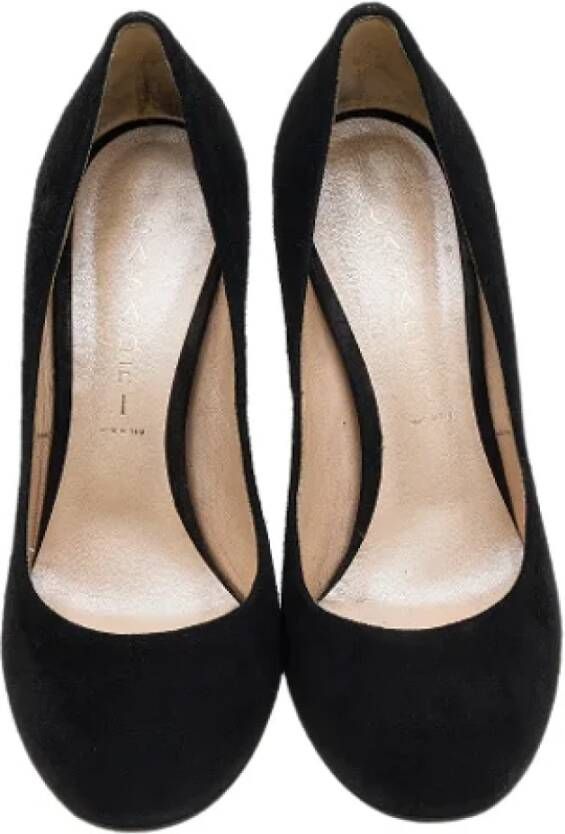 Casadei Pre-owned Suede heels Black Dames