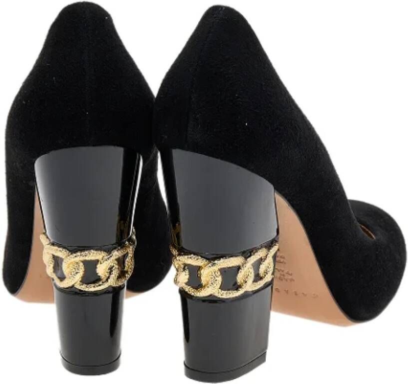 Casadei Pre-owned Suede heels Black Dames