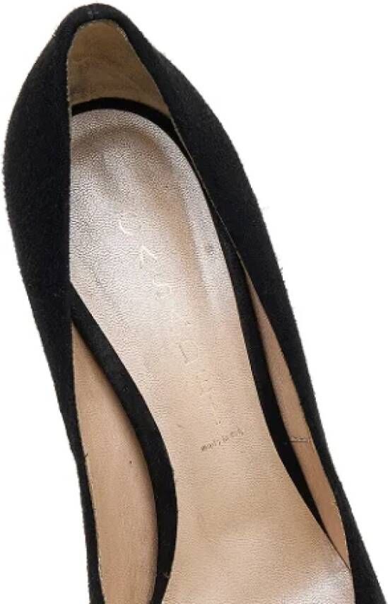 Casadei Pre-owned Suede heels Black Dames