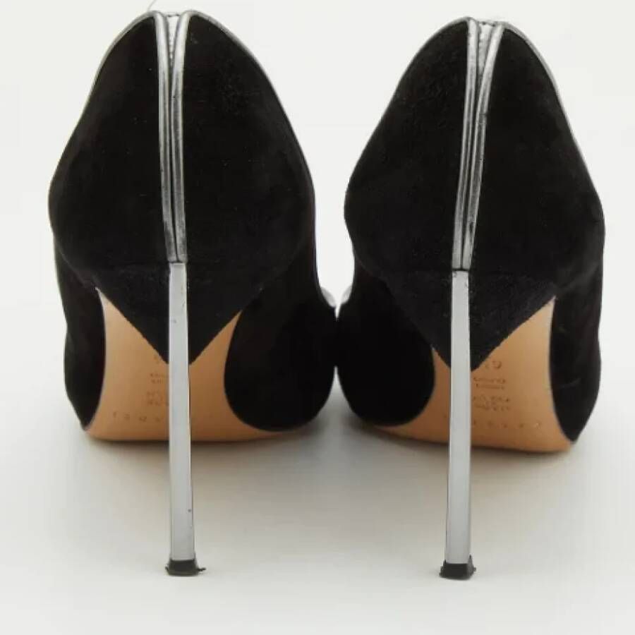 Casadei Pre-owned Suede heels Black Dames