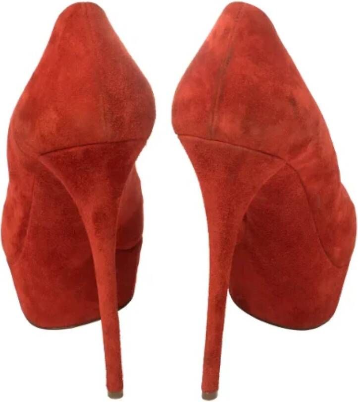 Casadei Pre-owned Suede heels Red Dames