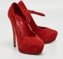 Casadei Pre-owned Suede heels Red Dames - Thumbnail 4