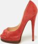 Casadei Pre-owned Suede heels Red Dames - Thumbnail 2