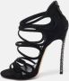 Casadei Pre-owned Suede sandals Black Dames - Thumbnail 2