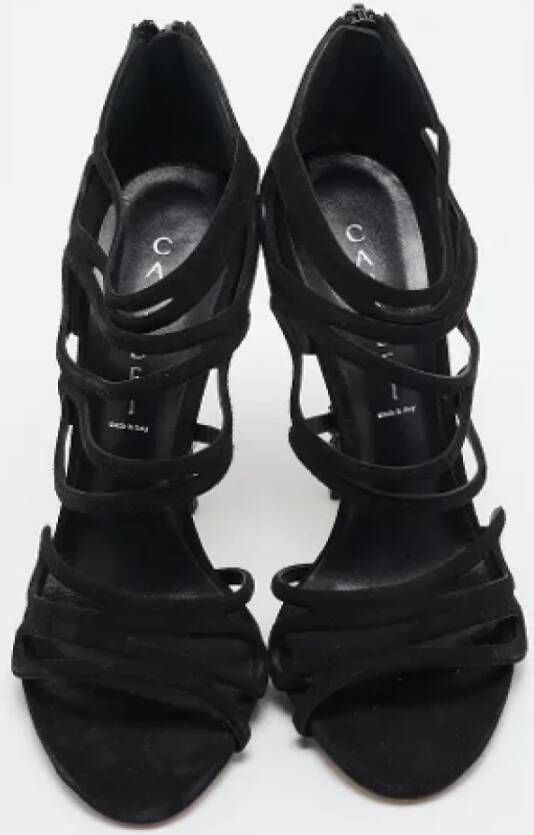 Casadei Pre-owned Suede sandals Black Dames