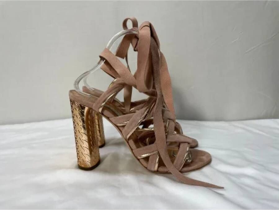 Casadei Pre-owned Suede sandals Pink Dames