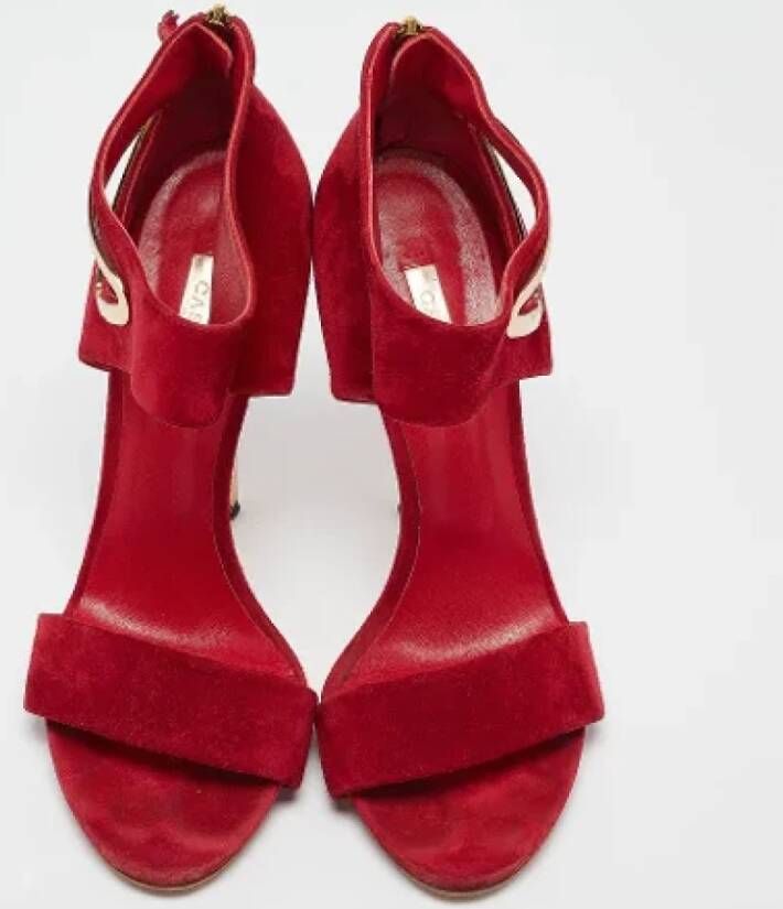 Casadei Pre-owned Suede sandals Red Dames