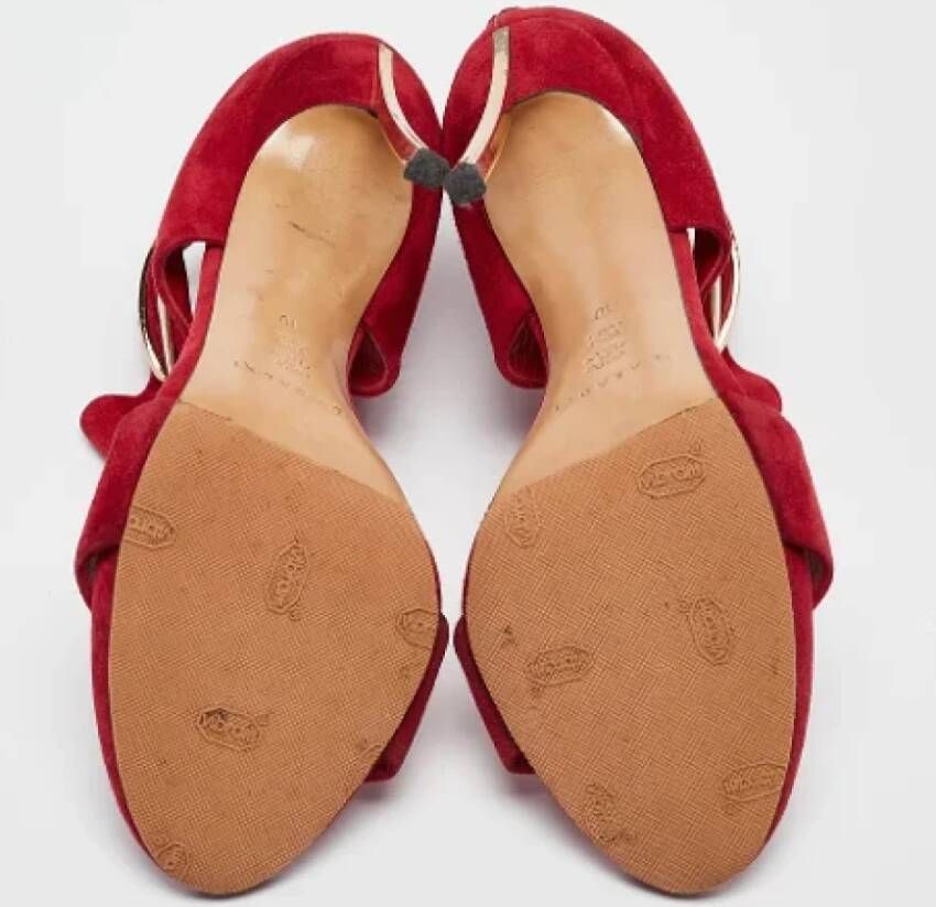 Casadei Pre-owned Suede sandals Red Dames