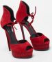 Casadei Pre-owned Suede sandals Red Dames - Thumbnail 3