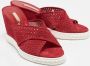 Casadei Pre-owned Suede sandals Red Dames - Thumbnail 3