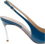 Casadei Bohemian Blue Slingback met Stalen Blade Hak Blue Dames - Thumbnail 4