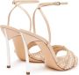 Casadei Raffia Rhinestone Sandalen Beige Dames - Thumbnail 3