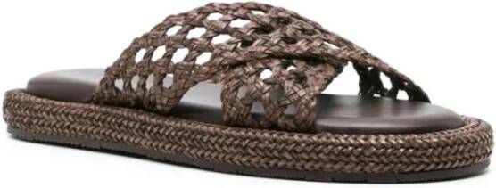 Casadei Raffia Sandal 2615 Rum Stijl Brown Dames