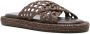 Casadei Raffia Sandal 2615 Rum Stijl Brown Dames - Thumbnail 3