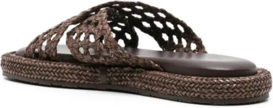 Casadei Raffia Sandal 2615 Rum Stijl Brown Dames