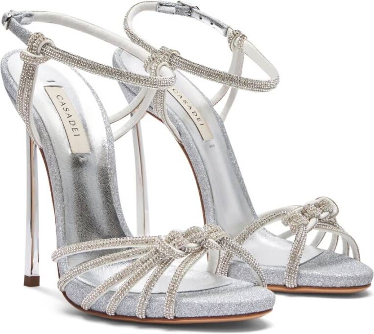 Casadei Rhinestone Blade Sandalen Gray Dames