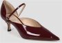 Casadei Rode Kitten Heel Pumps Red Dames - Thumbnail 2