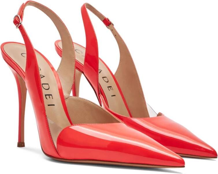 Casadei Rode Lakleren Slingbacks Red Dames