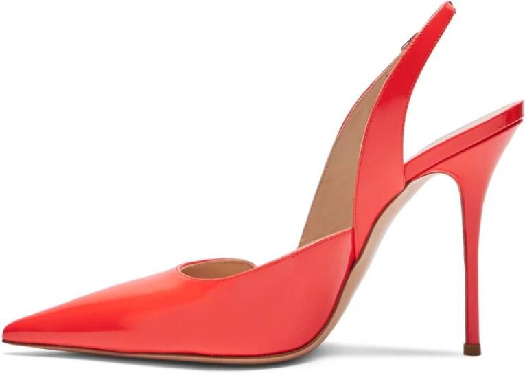 Casadei Rode Lakleren Slingbacks Red Dames