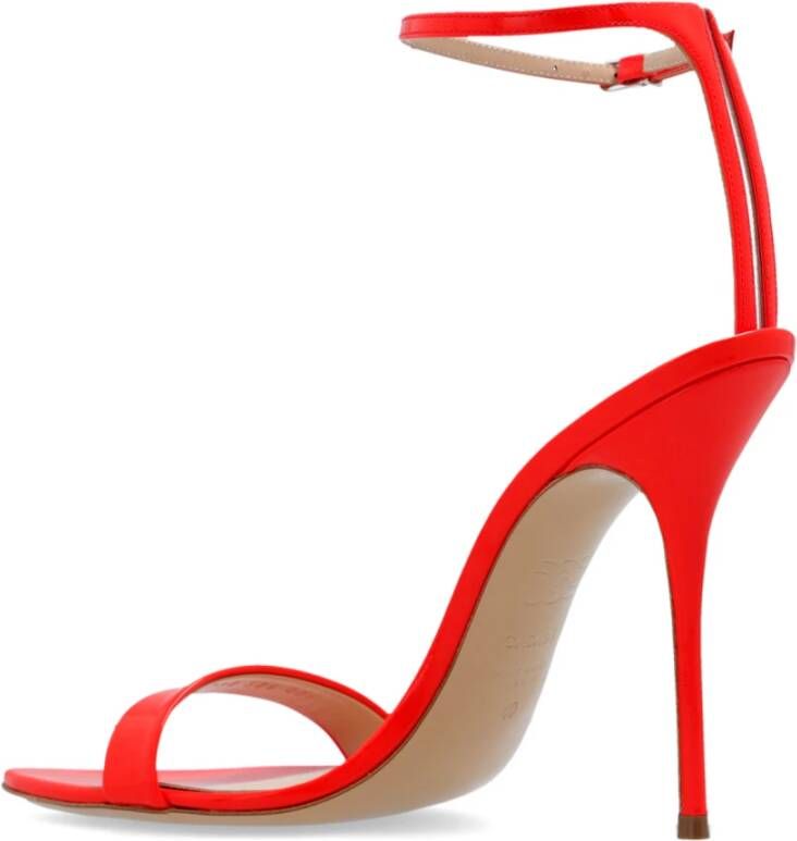 Casadei Rode Tiffany glanzende sandalen met hak Red Dames