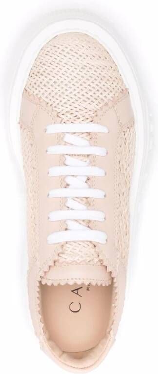 Casadei Roze Interwoven Chunky Sneakers Pink Dames