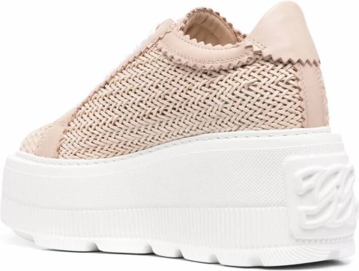 Casadei Roze Interwoven Chunky Sneakers Pink Dames