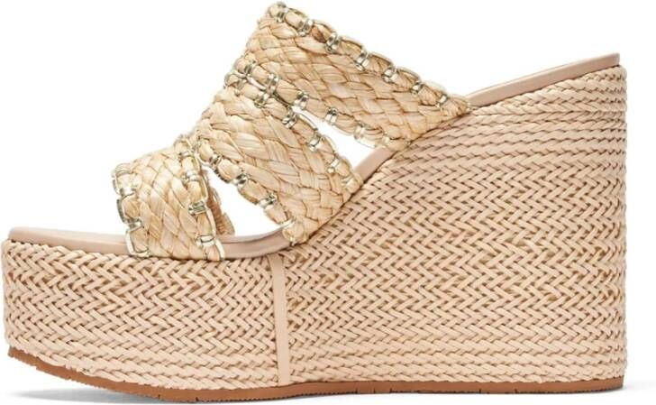 Casadei Roze Strand Sleehakken Beige Dames