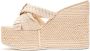 Casadei Roze Strandgekleurde Sleehak Sandalen Beige Dames - Thumbnail 3