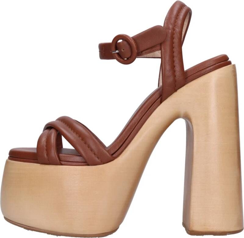 Casadei Sandalen Bruin Brown Dames