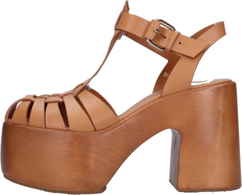 Casadei Sandalen Bruin Brown Dames